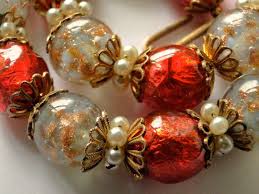 Vintage Venetian Foil Necklace