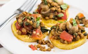 Add sherry mushrooms to the hydrated mushrooms. Quick Polenta Cakes With Lentils And Veggies Vegan Gluten Free One Green Planet