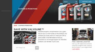 Access Mail Valvoline Com Coupons Promotions Valvoline
