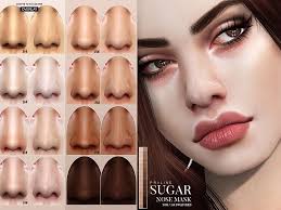 Nose Mask For A Soft And Shiny Looking Nose In 114 Different Swatches Works For All Ages And Genders Under Skin Details It Comes In 31 Colo Sims 4 Sims Simy