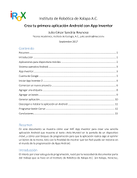 Son como los ingredientes de una receta. Pdf Crea Tu Primera Aplicacion Android Con App Inventor