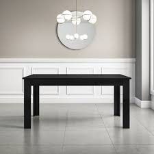 Using mostly black for a dining room creates moody atmosphere. Extendable Dining Table In Black High Gloss With 2 Grey Velvet Chairs 1 Bench Vivienne Kaylee Furniture123