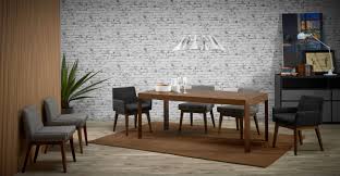 Marco Cocoa Dining Table For 6 Wood Tables Bryght Modern Mid C Midcentury Modern Dining Table Contemporary Dining Chairs Midcentury Modern Dining Chairs