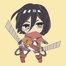 Attack On Titan Mikasa Waifu Chibi Sticker By Xiaokoong Anime Chibi Chibi Mikasa Chibi