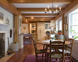 I was surprisingly inspired by my trip to colonial williamsburg last fall. Traditional Colonial Farmhouse Dining Room Bridgeport By Habitat Post Beam Inc Houzz