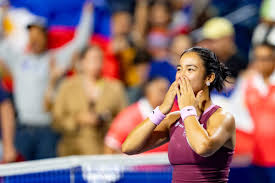 Alexandra Eala celebrates in front of Filipino fans at the Canadian Open