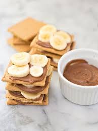Easy Graham Cracker Banana Chocolate Cake Snacks Preschool Cooking Banana Snacks