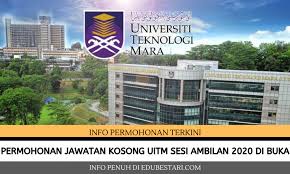 Unit teknikal portal kewangan fineportal (staf). Permohonan Jawatan Kosong Uitm Sesi Ambilan 2020 Di Buka Edu Bestari