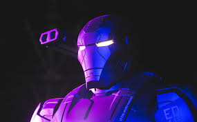His color scheme is rust so this wallpaper might be applicable for children who watched iron man on their television sets as cartoons at home. Hd Wallpaper Iron Man Purple Marvel Cinematic Universe Marvel Comics Wallpaper Flare