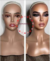 Paintable custom manniquins with light makeup but more can be added to fit  your