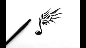 How to draw a Music Note - YouTube