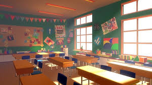 See more ideas about cartoon, print magazine, classroom. 3d Classroom 02 Cartoon Model Turbosquid 1389590