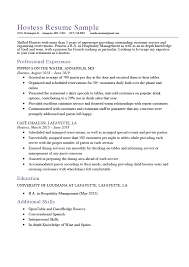 Aug 18, 2019 · writing a great hostess cover letter is an important step in your job search journey. Hostess Resume Sample Expert Writing Tips Resume Genius