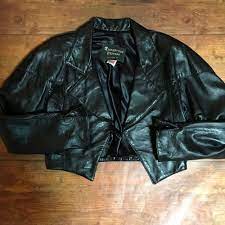 Vintage Dangerous Threads Nashville Tn Leather Crop Biker Jacket Usa Medium Cropped Biker Jacket Jackets Biker Jacket