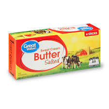 How many sticks of butter are in a pound. Great Value Sweet Cream Salted Butter Sticks 4 Ct 16 Oz Walmart Com Walmart Com