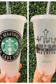 Grey S Anatomy Starbucks Cup Starbucks Reusable Venti Cold Cup Grey Sloan Memorial Cold Cup Starbucks Cold Cup Grey S Anatomy Fan Gift In 2021 Custom Starbucks Cup Starbucks Cups Starbucks Cup Ideas