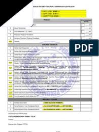 Borang pengesahan pendapatan ptptn yang telah di isi dengan lengkap. Senarai Semak Ptptn