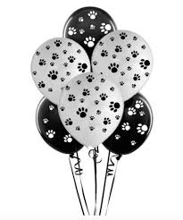 5 Balloons Clipart Black And White Dog Party Supplies Dog Treat Molds Panosundaki Pin