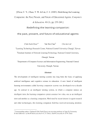 Gunung soputan 1/16 a denpasar, denpasar indonesia bali 80119 indonesiawork phone: Pdf Redefining The Learning Companion The Past Present And Future Of Educational Agents