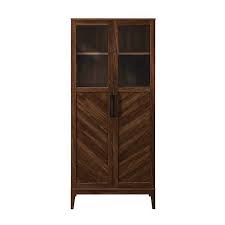 Providing you the best range of wooden sliding storage cabinet, ss storage cabinet and wooden storage cabinet with effective & timely delivery. Dark Walnut Chevron Wooden Storage Cabinet Kirklands