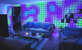 Enjoy A Light Show In Your Own Home With The Nanoleaf Square Color Changing Light Panels Featuring Touch Sensitive Lig Color Changing Lights Home Light Panels