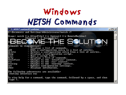 Use interactive mode/help (described below) to check the. Useful Netsh Commands In Windows