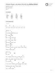 G* d* adventure time, c'mon grab your friends c* d* we'll go to very, distant lands g d with jake the dog, and finn the human c d the. Ocean Eyes Ukulele Chords