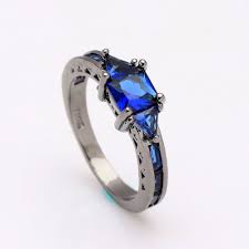 Womens Black And Blue Ring Find More Rings Information About Women Black Gold Ring Size 6 7 8 9 10 Stock Black Gold Ring Black Diamond Ring Women Rings