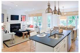 Have you ever tried to find a stylish or even cute open floor kitchen living room plans. Lynn Morgan Design White Kitchen Living Room Open Floor Plan Open Floor Open Plan Kitchen Living Room Living Room And Kitchen Design Living Room Floor Plans