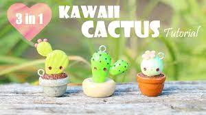 I'm thinking of setting a fixed price & letting people pick out their favorite 5 or 6 cactus components? Kawaii Cactus 3 In 1 Polymer Clay Tutorial Youtube