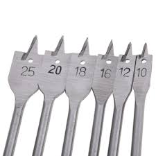 Hot 6pc Wood Flat Drill Sets10mm 12mm 16mm 18mm 20mm 25mm Paddle Flat Wood Boring Drill Bit Set Power Tools With Hex Drill Set Drill Bits Electrical Equipment