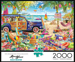 Aimee Stewart Beach Vacation 2000 Piece Jigsaw Puzzle Iamapuzzler Buffalogames Aimeestewart Jigsawpuzzle Aimee Stewart Puzzles Vacation Art Buffalo Games