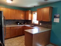 kitchen remodel with maple cabinets and