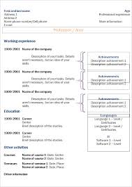 what chronological resume template is