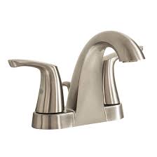 It requires holes in the countertop or sink. Project Source Mistry 2 Handle Bathroom Faucet With Aerator Brushed Nickel F51a1119np Rona