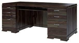 If you prefer something more modern, opt for a warm honey finish instead. Blanford Modern Solid Wood 72 Inch Office Executive Desk With Keyboard Tray Rustic Desks And Hutches By Sierra Living Concepts Houzz