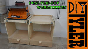 Double Flip Top Workstation Diytyler Workstation Woodworking Saws Wood Crafting Tools