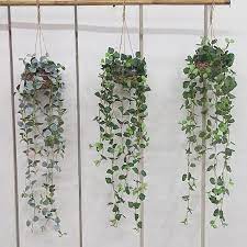 This silk plant is arranged in a basic pot with decorative and sturdy braided hanging system. Artificial Ivy Hanging Basket Plants For Home Decoration Artificial Plants Vine Garland I Hanging Plants Indoor Hanging Plants Plants For Hanging Baskets