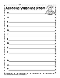 Celebrate valentine's day with this acrostic poem activity. Valentine S Day Acrostic Poem Worksheets