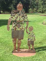 Connection Recycled Metal Sculpture Recyclart Recycled Metal Art Scrap Metal Art Recycle Sculpture