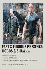 Fast Furious Presents Hobbs Shaw Polaroid Poster In 2020 Alternative Movie Posters Dwayne Johnson Poster