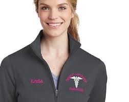 Occupational Therapy Caduceus Stethoscope Stretch Sportwick Jacket With  Caduceus-occupational Therapist Custom OT OTA-LST852 Hotpinkcloser