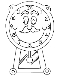 Write the correct time coloring page. Grandfather With Mustache Clock Coloring Pages Best Place To Color