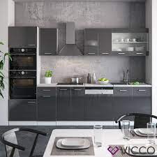 vicco kuche fame line kuchenzeile einbaukuche 295cm