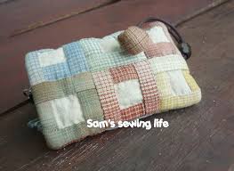 sam s sewing life 方格子钥匙包 burlap bag reusable tote reusable tote bags