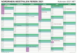 Kalender 2021 zum ausdrucken als pdf 17 vorlagen kostenlos. Ferien Nordrhein Westfalen 2021 Ferienkalender Ubersicht