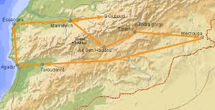 Hava, yol koşulları hakkında bilgi bulabilirsiniz, sürüş yönleri, yerler ve şeyler ile. Morocco 2015 16 Travelogue Marrakech Ouzoud Ait Ben Haddou Todra Gorge Merzouga Taroudannt Agadir Essaouira