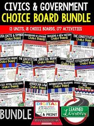 The united states congress is made up of the house of representatives and the senate. Civics Activities Choice Board Bundle Digital Distance Learning Print Choice Boards Civics Social Studies Middle School