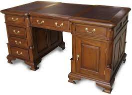 Maybe you would like to learn more about one of these? Large Mahogany Partners Desk With Brown Leather Top And Brass Handles Dsk001lb
