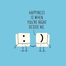 Happiness Is When You Re Right Beside Me Art Print Funny Illustration Cute Puns Funny Puns